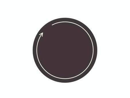 丸のフレーム（矢印）03 丸,フレーム,矢印,黒,アイコン,マーク,シンプルのイラスト素材