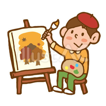 絵を描く男の子