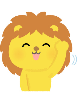 ライオンえへへ ライオン,照れる,嬉しい,笑顔,獅子,百獣の王,動物,ネコ科,猛獣のイラスト素材