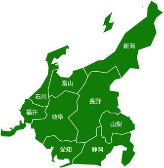 中部地區, JPG, PNG 和 EPS 中部地區, 中部地方, 地圖, 新潟, JPG, PNG 和 EPS