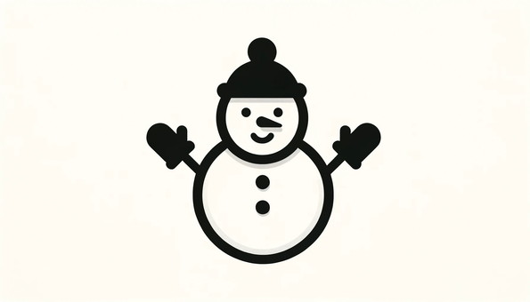 シンプルな雪だるま