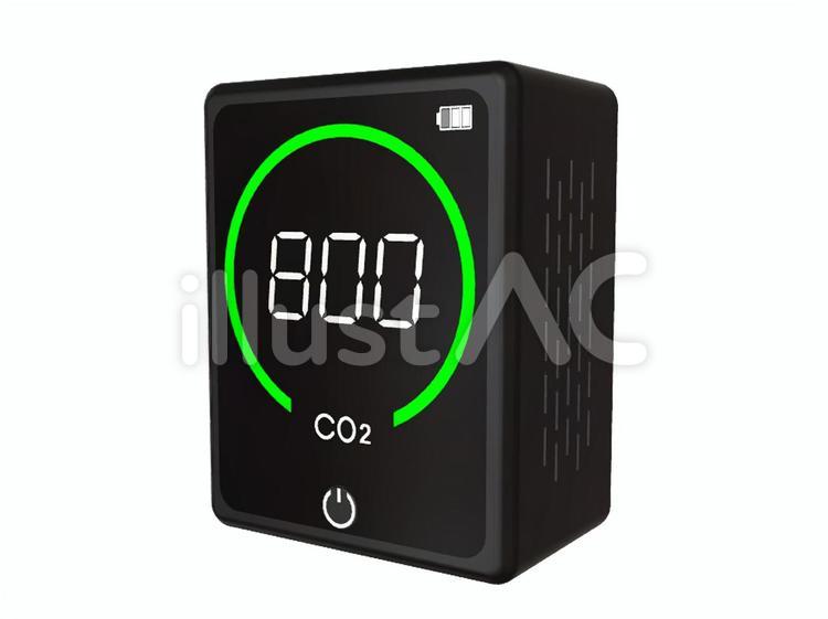 CO2測定器 CO2測定器 二酸化炭素濃度,二酸化炭素測定器,二酸化炭素濃度測定器のイラスト素材