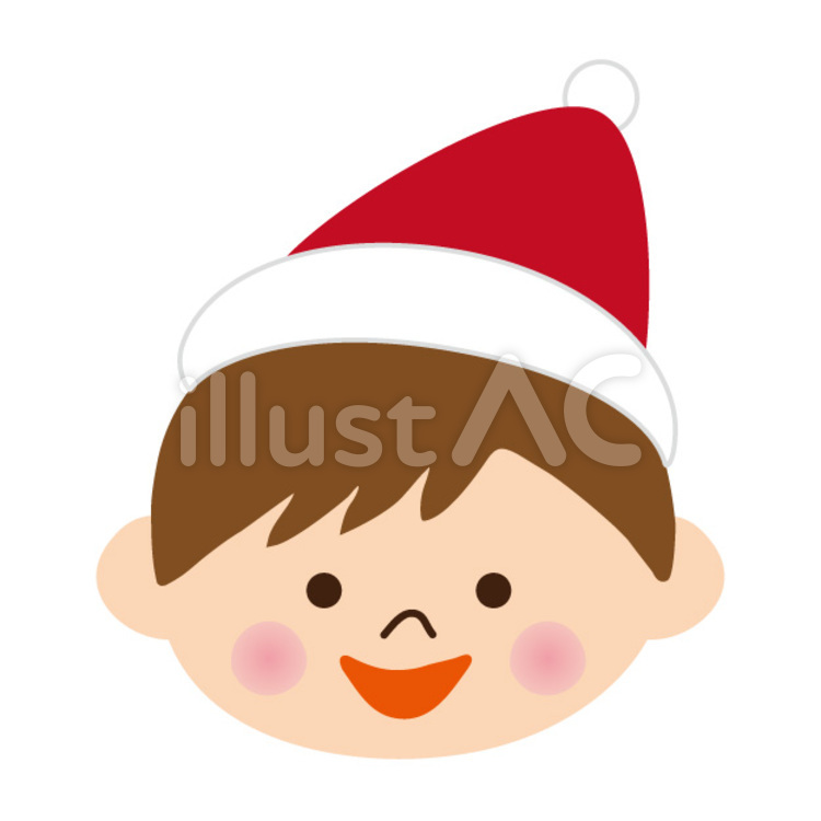 クリスマス サンタクロース,男の子,12月のイラスト素材