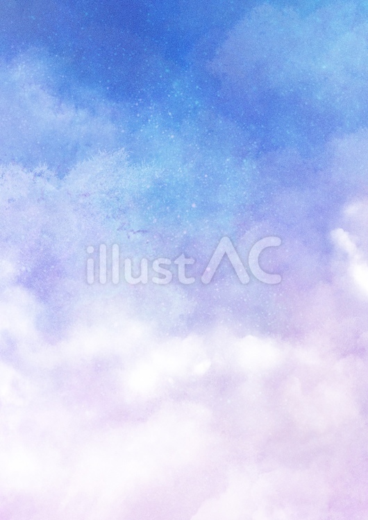 夏色の水彩風タテ背景 縦,空,水彩のイラスト素材
