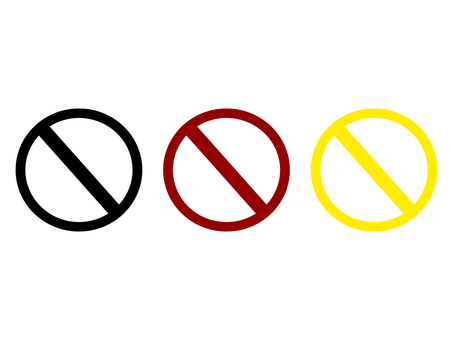 禁止マークアイコンセット 禁止,マーク,アイコン,記号,注意,危険,警告,フラット,シンプル,標識のイラスト素材