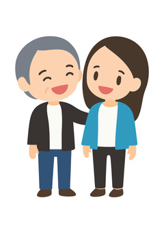 行動する人物 行動する人物 仲良し,共有,意気投合,共感,仲間,協力,結婚,おしどり夫婦,夫婦,妻のイラスト素材