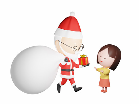 こどもにプレゼントを配るサンタクロース こどもにプレゼントを配るサンタクロース クリスマス,子供,サンタ,こども,サンタ帽子,サンタクロース,プレゼント,リボン,ギフト,クリスマスプレゼントのイラスト素材