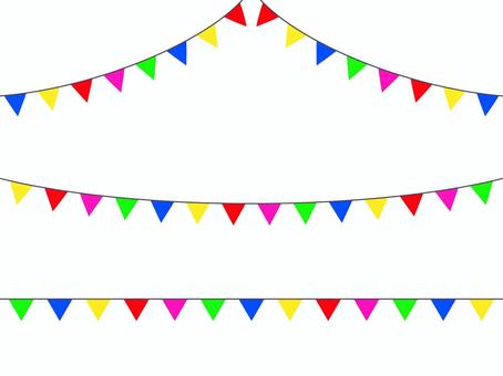 Illustration, garland, decoration, triangle, 