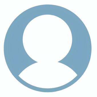 人物アイコン　男性　青 人物,人,人間,青,水色,アイコン,人物アイコン,丸アイコン,男性アイコン,男性のイラスト素材