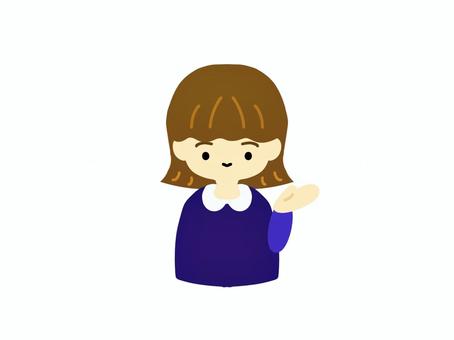 ご案内・説明をする女性 ご案内,説明,事務員,受付,会社,病院,会計,女性,仕事のイラスト素材