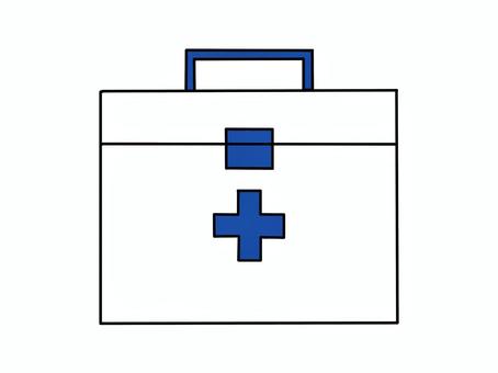 救急箱 救急箱,青,十字,薬箱,白,医療,手当,応急処置,容器,入れ物のイラスト素材