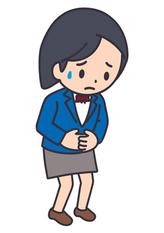 腹痛の女子高生 腹痛の女子高生 人物,腹痛,空腹,困惑,悩み,苦行,断食,汗,ダイエット,女子高生のイラスト素材