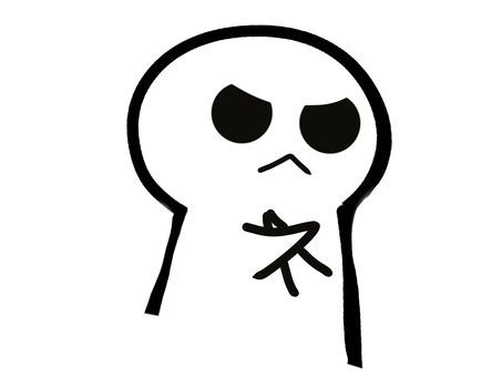手でバツを出して拒否する棒人間 棒人間,キャラクター,キャラ,線画,ジト目,目つき,ジェスチャー,しぐさ,仕草,白バックのイラスト素材
