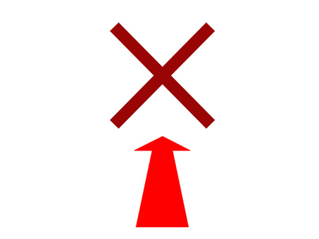 バツ バツ,矢印,ダメ,pop調,手描き,挿絵,ワンポイント,素材,商用可,無料のイラスト素材