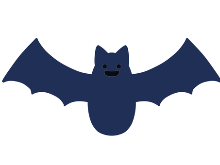 コウモリ　シンプル コウモリ,動物,生き物,ハロウィン,ハロウィーン,ワンポイント,装飾,飾り,あしらい,デコレーションのイラスト素材