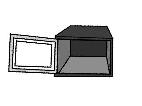 空の金庫 金庫,お金,空,イメージ,宣伝用,お知らせ用,pop調,手描き,挿絵,ワンポイントのイラスト素材