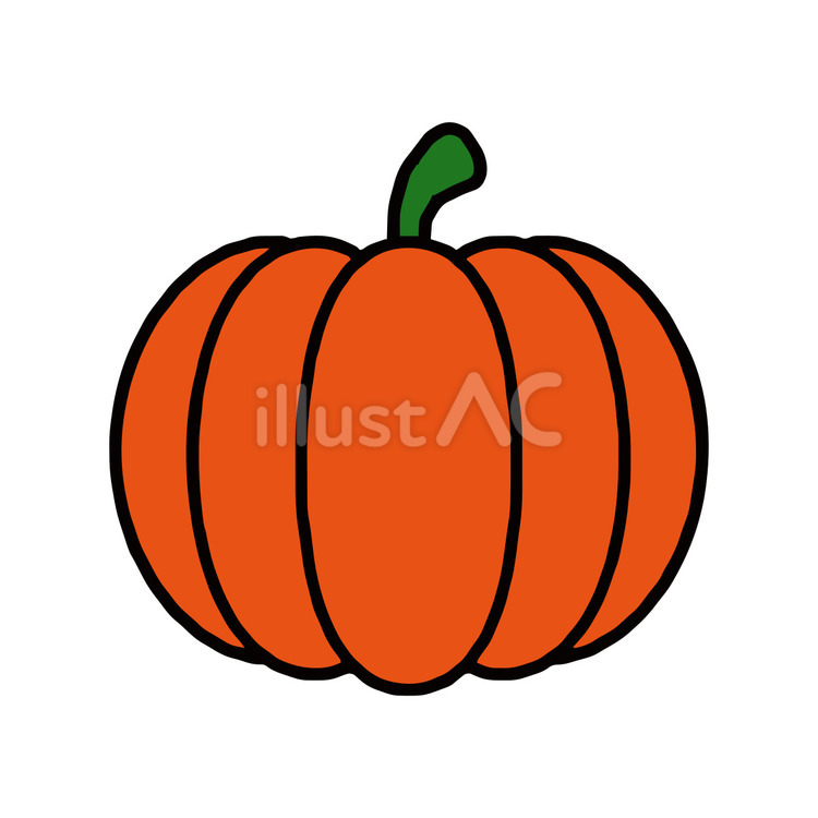 かぼちゃ かぼちゃ,ハロウィン,シンプルのイラスト素材