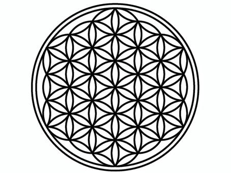 Illustration, flower of life, sacred geometry, geometric pattern, 
