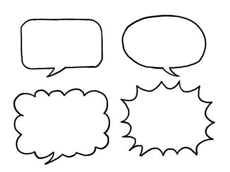 Illustration, speech balloon, a balloon, hand drawn, 