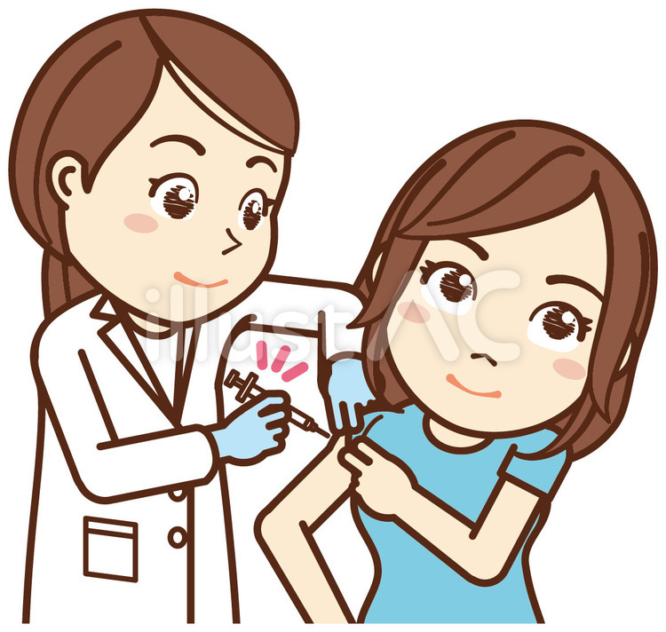 予防接種・大学生・女性 予防接種,大学生,若者のイラスト素材