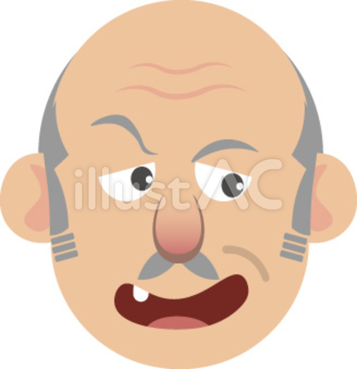 意地悪爺さんの顔 爺さん,老人,人間のイラスト素材