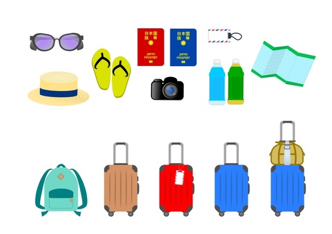 Travel goods, Travel goods, a trip, carry case, sightseeing,