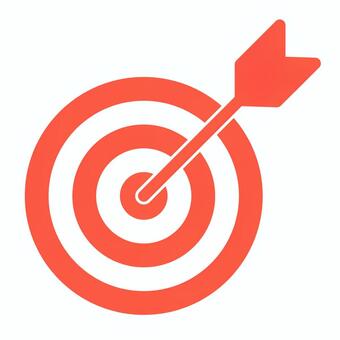 的あて 的あて,当選,当たり,ヒット,矢,紅白,的,イラストのイラスト素材