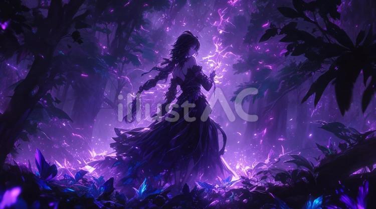 森の魔法使い３ 魔法使い,魔法,魔女のイラスト素材