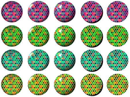 ドットのまん丸アイコン ドット,水玉,細かい,柄,パターン,模様,まん丸,丸,円,アイコンのイラスト素材