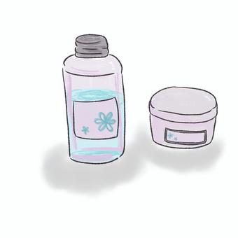 化粧品 化粧水,コスメ,化粧,クリーム,乳液,コスメティック,ビューティー,ケース,パック,美容液のイラスト素材