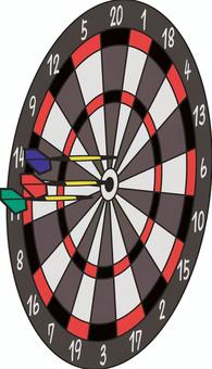 ダーツ　 ダーツ,ゲーム,狙う,的,矢,ボード,刺さる,命中,線画のイラスト素材