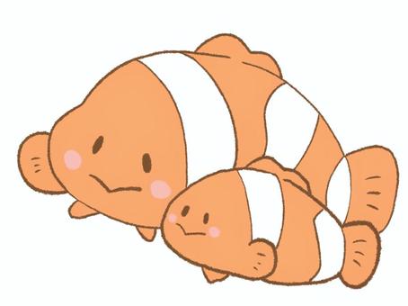 clownfish illustration, fish, clown fish, fish, JPG and PNG