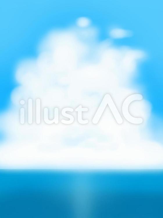 背景　海と青空 海,青空,雲のイラスト素材