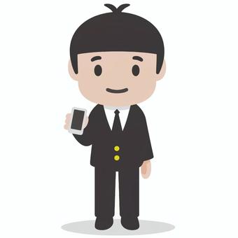 スマホを見せるビジネスマン ビジネスマン,スマホ,見せる,説明,提案,信頼,コミュニケーション,打ち合わせ,会話,スーツのイラスト素材