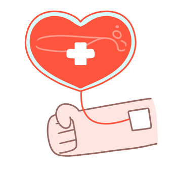 献血 献血,医療,血液,協力,ボランティア,採血,医療行為,啓発,支援のイラスト素材