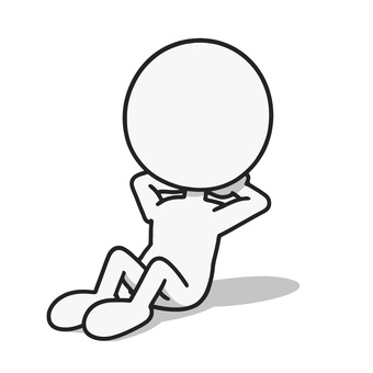 腹筋する人 腹筋,運動,筋トレ,トレーニング,フィットネス,エクササイズ,健康,筋力,体操,挑戦のイラスト素材