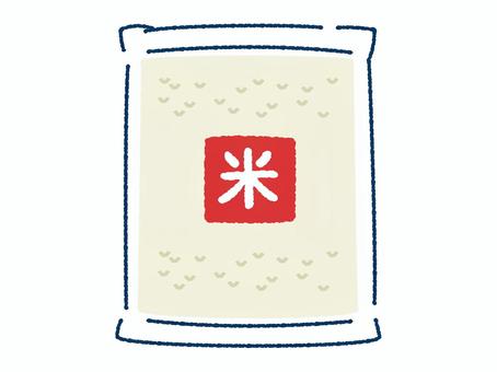 袋に入った米 米,精米,スーパー,米売り場,外国産米,古米,古古米,おいしい,ご飯,食料のイラスト素材