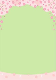 桜の背景、春の花のイラスト04 桜,春,背景,フレーム,さくら,花,枠,飾り枠,おしゃれ,かわいいのイラスト素材