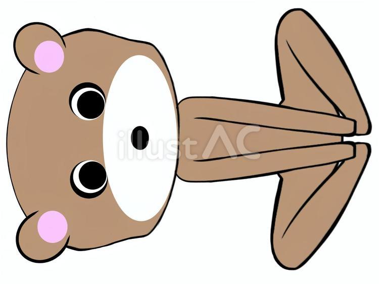 あぐら　クマさん あぐら,座る,クマさんのイラスト素材
