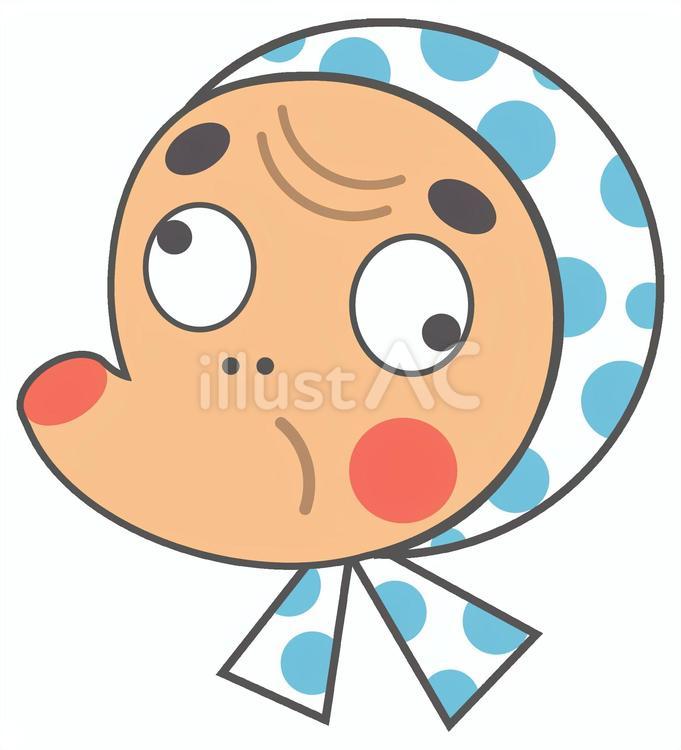 ひょっとこ ひょっとこ,お面,顔のイラスト素材