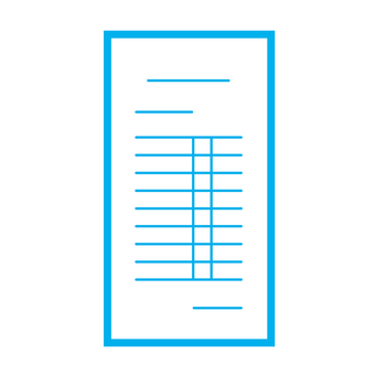 伝票4c_01 伝票,お店,アイコン,書類,注文伝票,カラー,青のイラスト素材