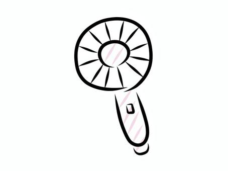 ハンディファン ハンディファン,携帯扇風機,ポータブルファン,手書き,シンプル,イラスト,商用フリー,フリー素材,挿絵のイラスト素材