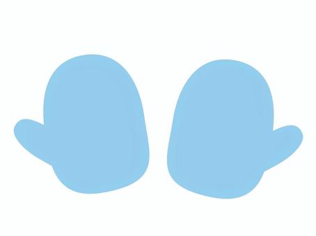 手袋  (水色) 手袋,水色,ミトン,介護,医療,鍋,赤ちゃんのイラスト素材