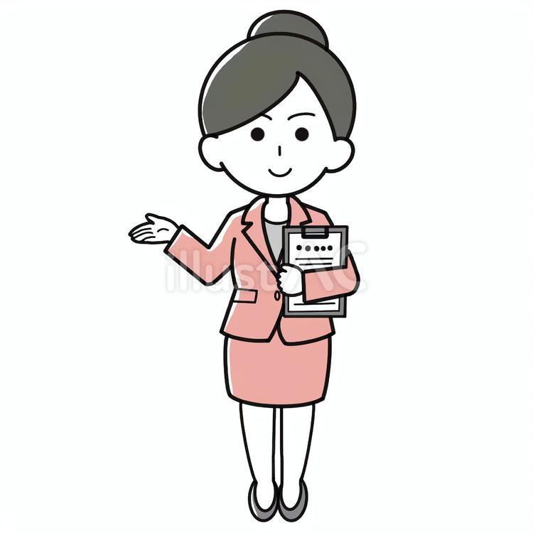 働く女の案内人４７ 働く女,女性,人物のイラスト素材