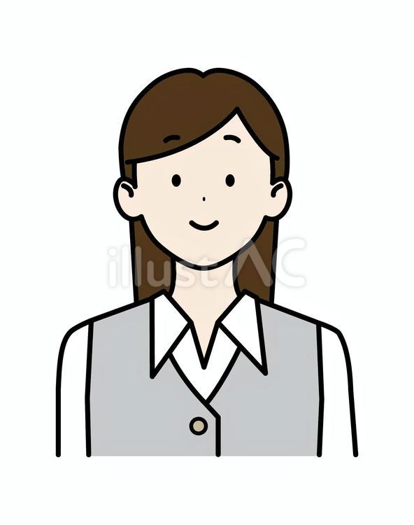 受付の女性6 受付,女性,事務のイラスト素材