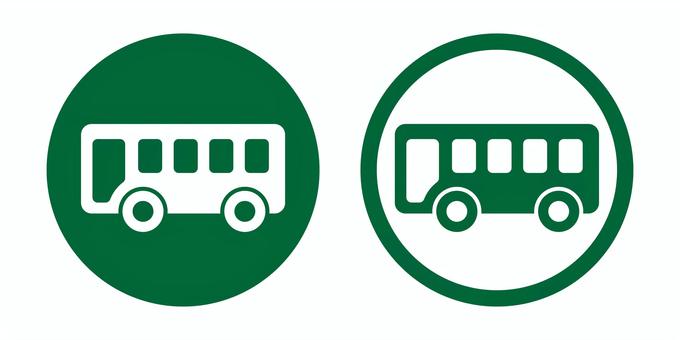 バスのアイコン 緑 バス,アイコン,交通,公共交通機関,乗り物,車両,運転,移動,旅行,運行のイラスト素材