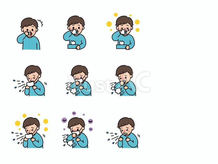 子供体調不良まとめB③ 人物,子供,表情のイラスト素材
