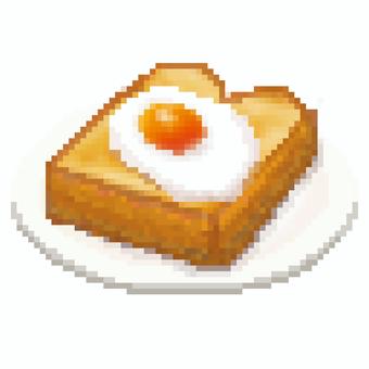 Illustration, toast, fried egg, egg, 