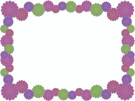 Chrysanthemum flower frame 2, chrysanthemum, flower, frame, JPG and PNG