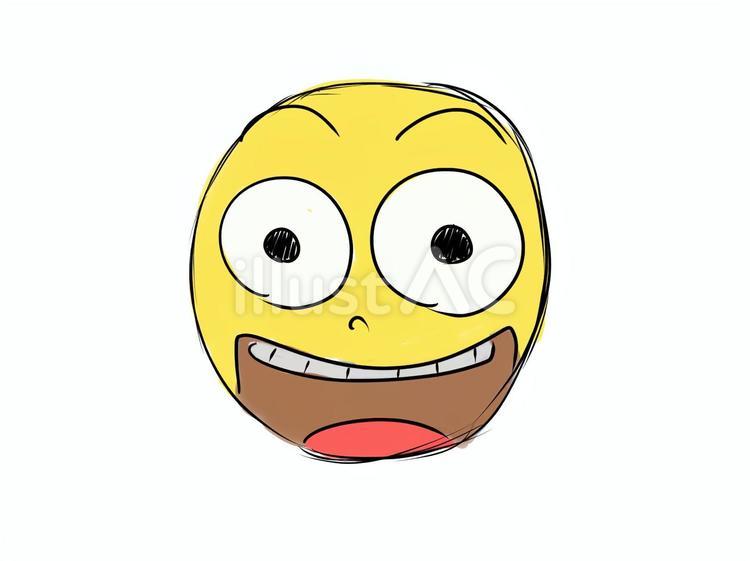 笑顔くん２ 笑顔,ニコニコ,月のイラスト素材
